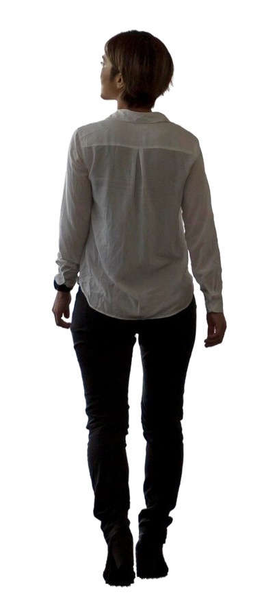 full shot woman modern environment